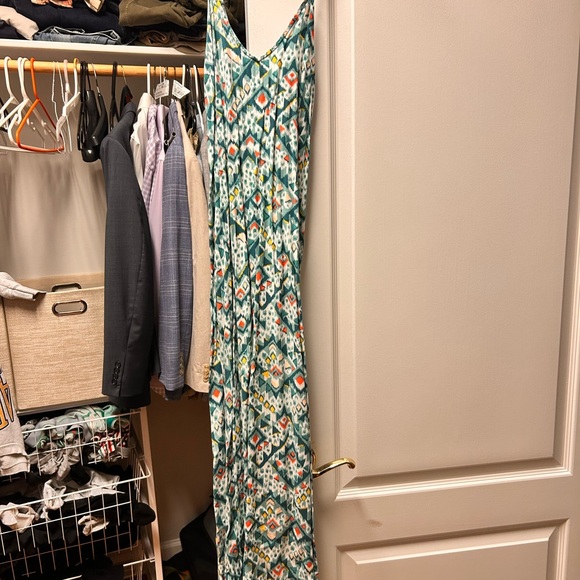 Old Navy Dresses & Skirts - Old Navy Vibrant Teal and Orange Maxi Dress